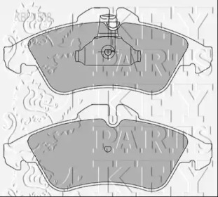 KEY PARTS kbp1588 -  Комплект тормозных колодок, дисковый тормоз